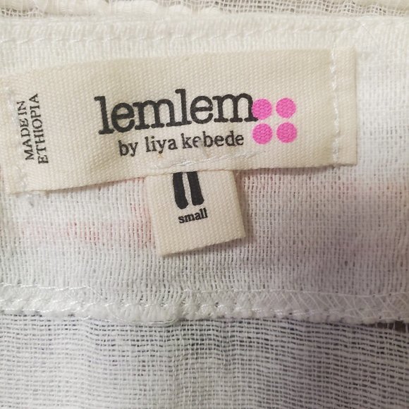 Lemlem Striped Boho Gauzy Tunic Dress Caftan Swim Cover Lightweight sz S $295 - Picture 8 of 9